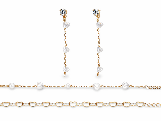 LOOK PRONTO HELENA Brinco + Pulseira DUPLA