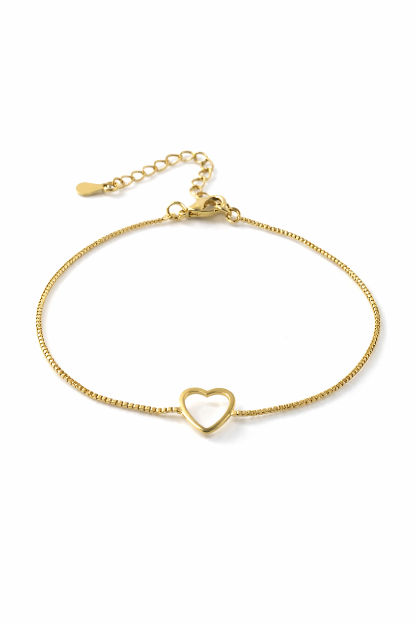 PULSEIRA DE CORRENTE COM DESING DE CORAÇÃO