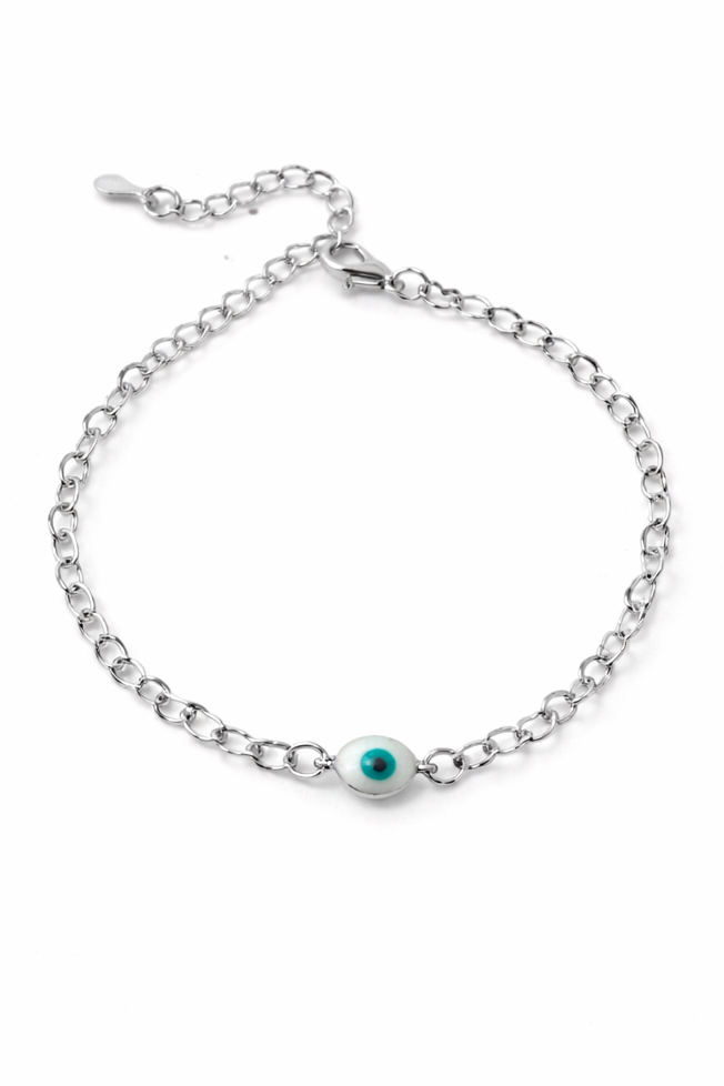 PULSEIRA DE ELOS COM DETALHE DE OLHO GREGO